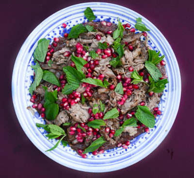Northern Living - Shredded shoulder of lamb with mint and pomegranate
